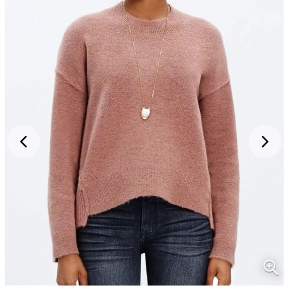 Madewell Connection Sweater Wool Acrylic Blend Brown Oversized XS - Picture 2 of 10